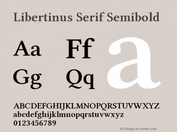 Libertinus Serif Semibold Version 5.1.2图片样张