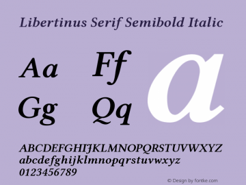 Libertinus Serif Semibold Italic Version 5.1.2图片样张