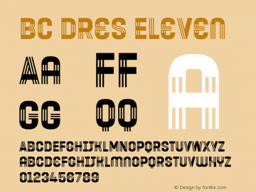 BC Dres Eleven Regular Version 1.000 Font Sample