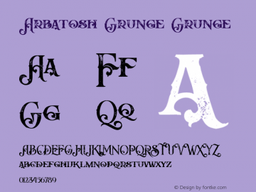 Arbatosh Grunge Version 1.000 Font Sample