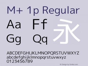 M+1p Version 1.0 Font Sample