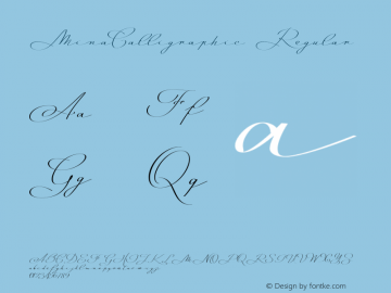 Mina Calligraphic Version 1.11 Font Sample