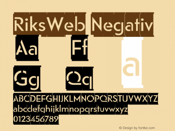 RiksWeb Negativ Version 1.000;PS 2.0;hotconv 1.0.88;makeotf.lib2.5.647800 Font Sample