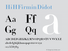 ☞HiH Firmin Didot Version 1.010;com.myfonts.hihretrofonts.hih-firmin-didot.regular.wfkit2.iUCc图片样张