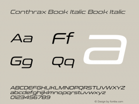 Conthrax Book Italic Version 1.00图片样张