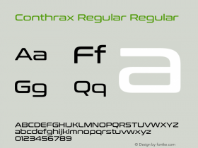 Conthrax Regular Version 1.00图片样张