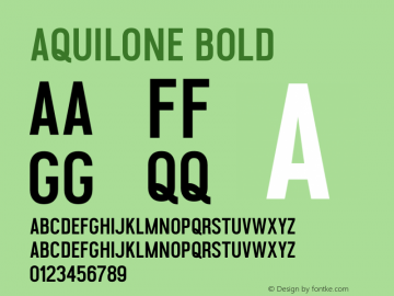 Aquilone Bold 1.000 Font Sample