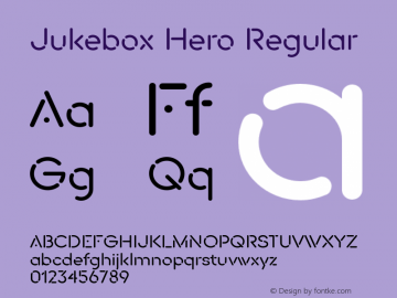Jukebox Hero Version 1.000 Font Sample