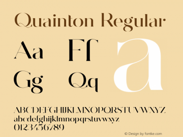 Quainton Version 1.000 Font Sample