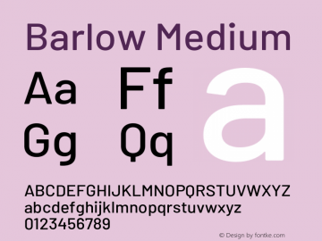 Barlow Medium Version 1.208;PS 001.208;hotconv 1.0.88;makeotf.lib2.5.64775 Font Sample