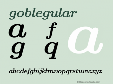 gobl Version 001.001 Font Sample