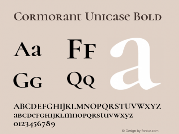 Cormorant Unicase Bold Version 3.504图片样张