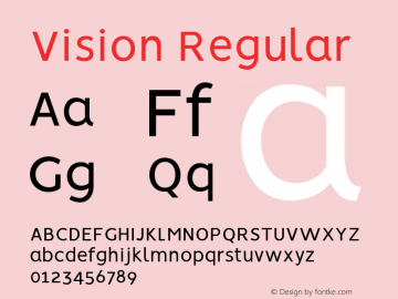 Vision Regular 1.0 Font Sample