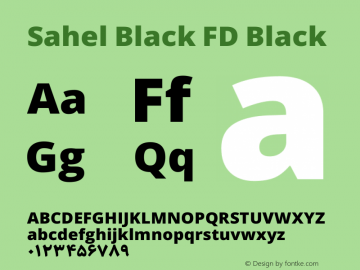 Sahel Black FD Version 1.0.0-alpha10 Font Sample