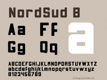 Nord-Sud B Version 001.000 Font Sample