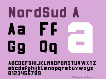 Nord-Sud A Version 001.000 Font Sample