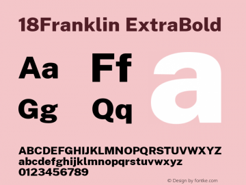 18Franklin ExtraBold Version 0.030图片样张