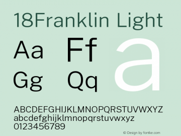 18Franklin Light Version 0.030;PS 000.030;hotconv 1.0.88;makeotf.lib2.5.64775图片样张