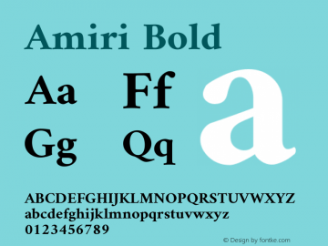 Amiri Bold Version 000.110图片样张