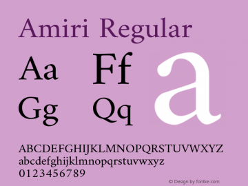 Amiri Version 000.110 Font Sample