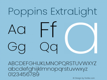 Poppins Font Poppins Extralight Font Poppins Extralight Font