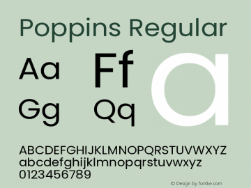 Poppins Regular Version 3.200;PS 1.000;hotconv 16.6.54;makeotf.lib2.5.65590 Font Sample