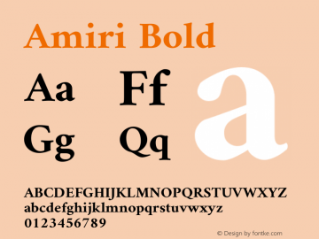 Amiri Bold Version 000.111图片样张