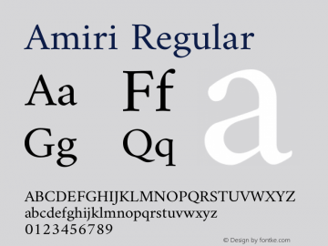 Amiri Version 000.111 Font Sample