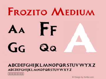 Frozito Version 001.000 Font Sample