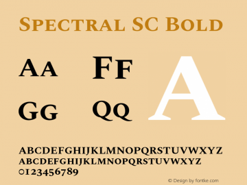 Spectral SC Bold Version 2.001图片样张