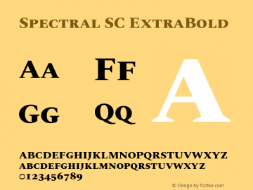 Spectral SC ExtraBold Version 2.001图片样张