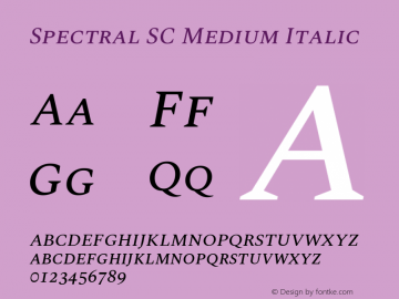 Spectral SC Medium Italic Version 2.001图片样张