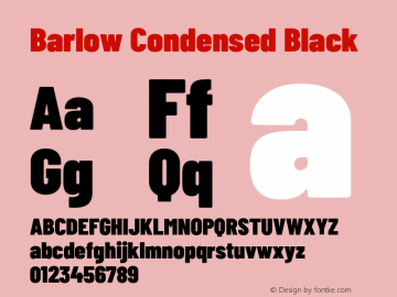 Barlow Condensed Black Version 1.101;PS 001.101;hotconv 1.0.88;makeotf.lib2.5.64775 Font Sample