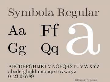 Symbola Version 10.23 Font Sample