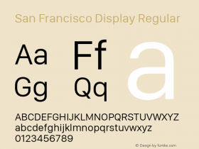 San Francisco Display Regular 10.0d46e1 Font Sample