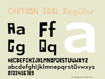 Cartoon Idol Version 001.000 Font Sample