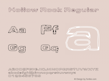 Hollow Rock Regular Unknown Font Sample