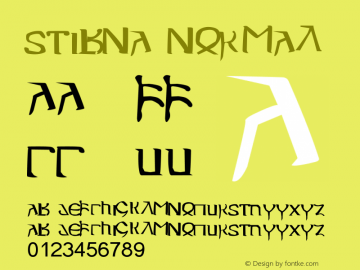 Stibna Version 4.0 2009 Font Sample