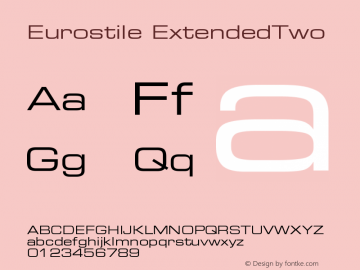 Eurostile ExtendedTwo Version 001.002图片样张