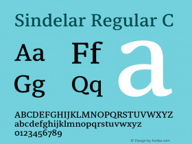 Sindelar-RegularC Version 1.000 Font Sample