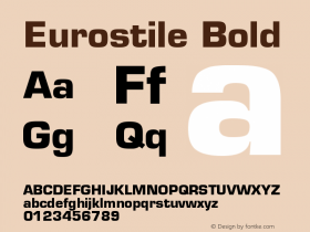 Eurostile Bold Version 001.001图片样张