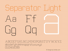 Separator Light Version 1.010;PS 001.010;hotconv 1.0.70;makeotf.lib2.5.58329图片样张