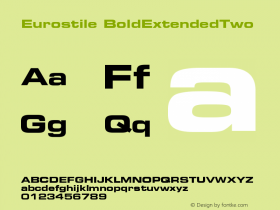 Eurostile BoldExtendedTwo Version 001.002图片样张