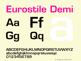 Eurostile Demi Version 001.002图片样张