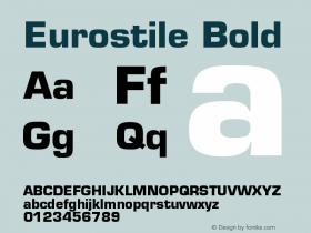 Eurostile Bold Version 001.002图片样张