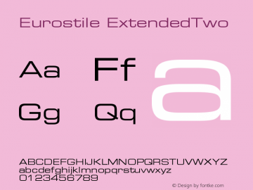 Eurostile ExtendedTwo Version 001.003图片样张