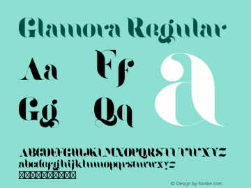 Glamora Version 1.000;PS 001.000;hotconv 1.0.70;makeotf.lib2.5.58329图片样张