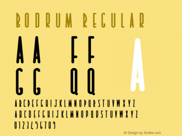 Bodrum Version 1.000 Font Sample