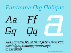 Funtauna Otg Oblique Version 001.001 Font Sample