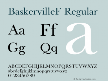 BaskervilleF Version 1.000 Font Sample
